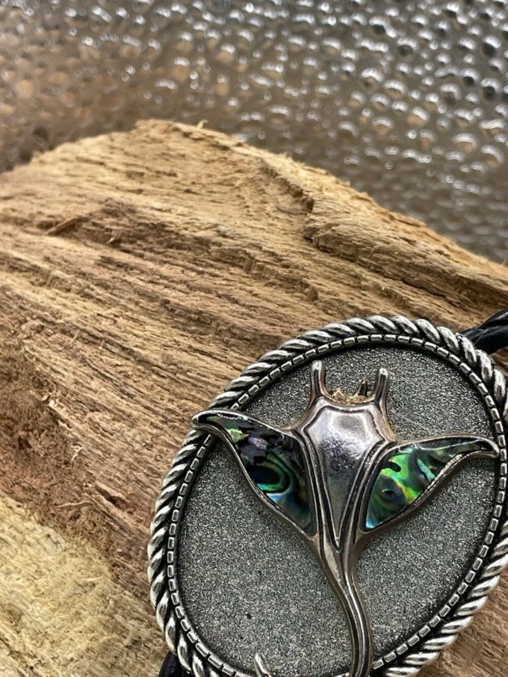 ABALONE Shell stingray Sea Horse Life Beach BOLO Tie Dad Son Festival wedding